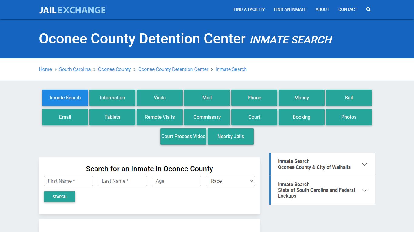 Oconee County Detention Center Inmate Search - Jail Exchange